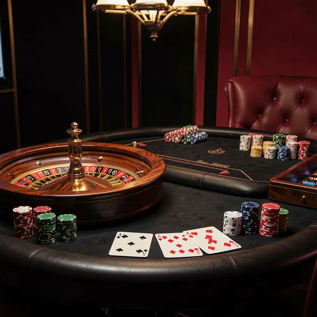 PH188 online casino platform hero image featuring an elegant gaming table with roulette wheel, blackjack cards, poker chips, and coins under luxury cinematic lighting with a black and red background PH188 online casino platform hero image featuring an elegant gaming table with roulette wheel, blackjack cards, poker chips, and coins under luxury cinematic lighting with a black and red background